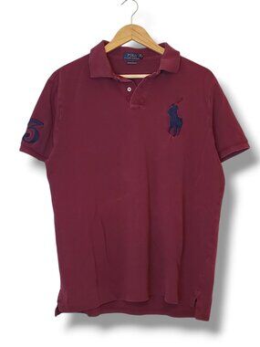Polo Ralph Lauren Big Horse Polo Short Sleeve Shirt Red Size XL